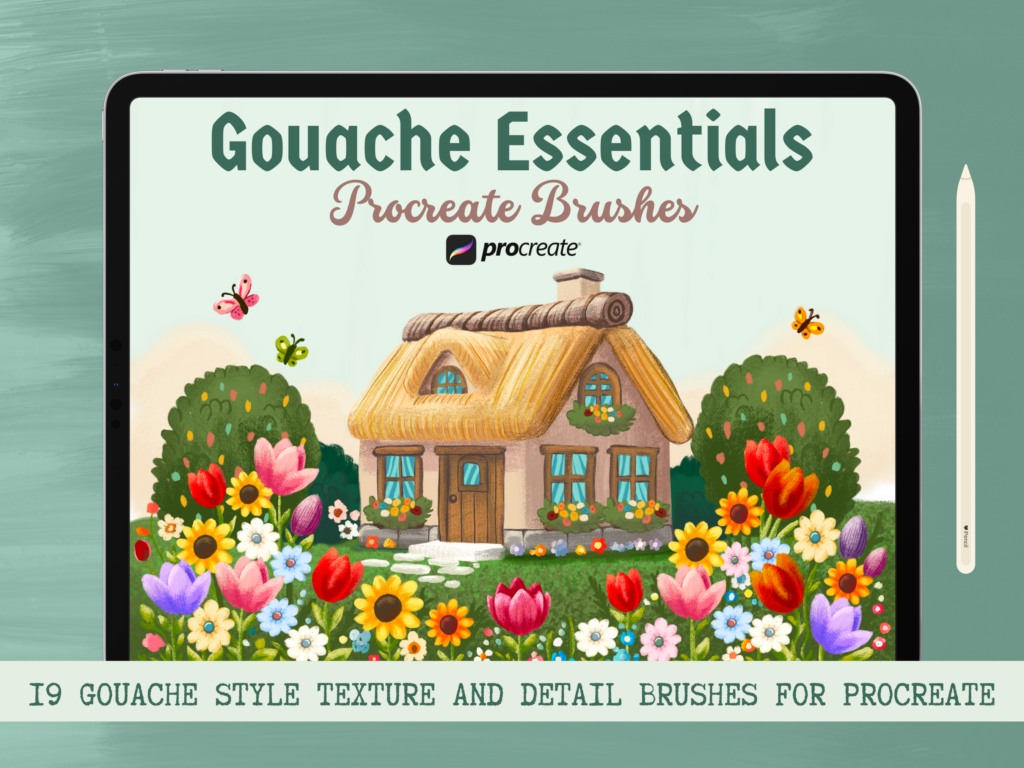 HalieKStudio Procreate gouache art brushes