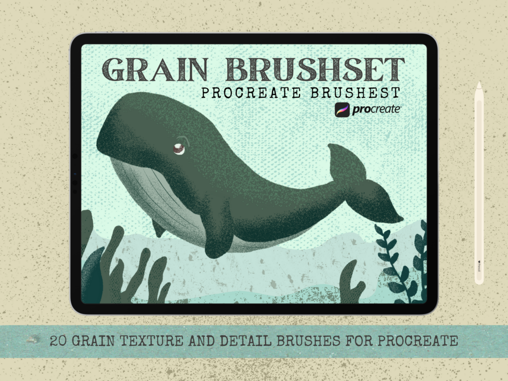 HalieKStudio Procreate grain brush art brushes
